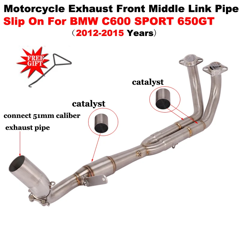 Motorcycle Exhaust Escape Modified Muffler Moto With Catalyst Front Middle Link Pipe Slip On For BMW C600 SPORT 650GT 2012-2015
Motorcycle Exhaust Escape Modified Muffler Moto With Catalyst Front Middle Link Pipe Slip On For BMW C600 SPORT 650GT 2012-2015