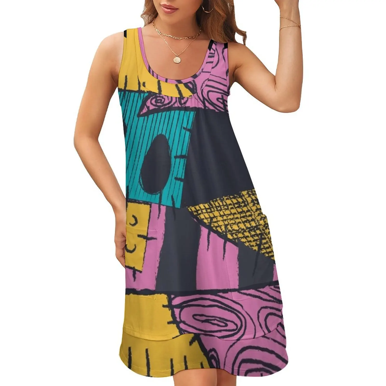 Nightmare Sewn Pattern Sleeveless U-Neck Fake Two Piece Dress dress women summer 2024 dresses ladies 2024 summer
Nightmare Sewn Pattern Sleeveless U-Neck Fake Two Piece Dress dress women summer 2024 dresses ladies 2024 summer