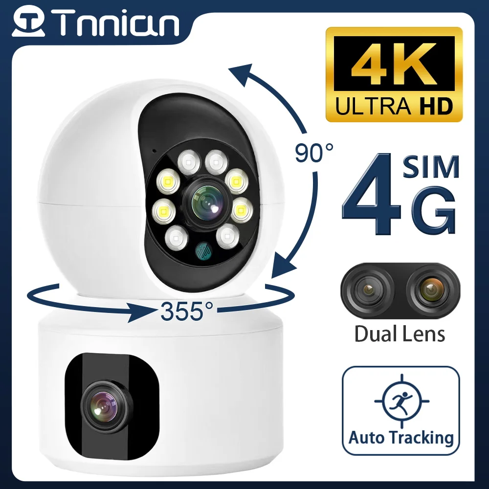 Tnnian 4K 8MP Dual Lens 4G PTZ Camera WIFI Dual Screen Baby Monitor Human Tracking Indoor Home Secuity CCTV Surveillance v380
Tnnian 4K 8MP Dual Lens 4G PTZ Camera WIFI Dual Screen Baby Monitor Human Tracking Indoor Home Secuity CCTV Surveillance v380
