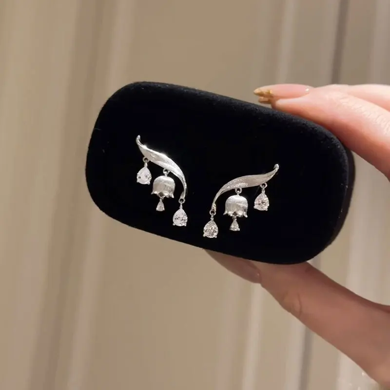 Vintage 925 Silver Long Earrings Pear Cut Lily of The Valley Flower Earrings for Women 5A Cubic Zircon Fine Jewelry Gift 1 Mallzona Sbde598f2e110480cbf01467eb3316befU Vintage 925 Silver Long Earrings Pear Cut Lily of The Valley Flower Earrings for Women 5A Cubic Zircon Fine Jewelry Gift Mallzona