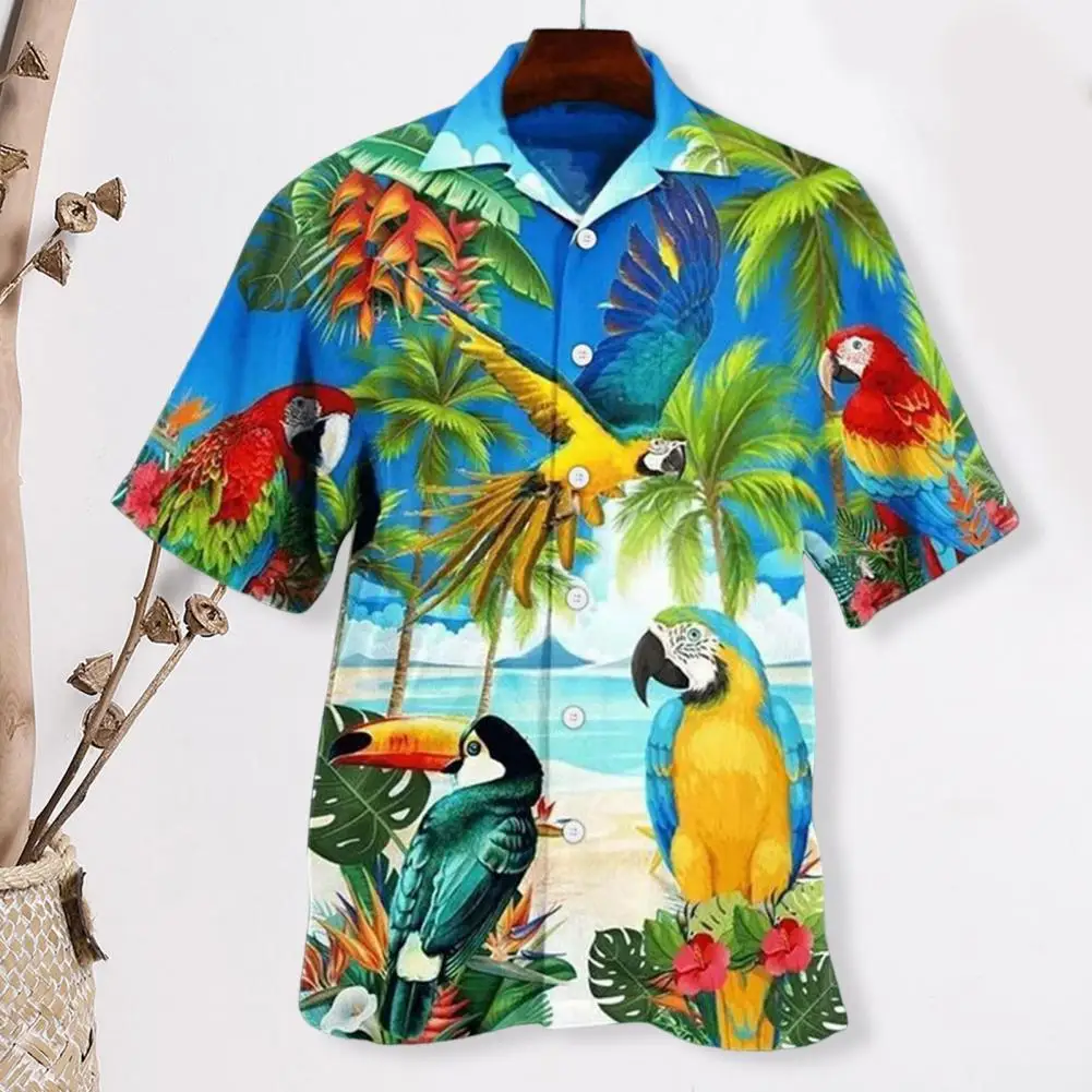 Hawaiian Shirts for Men Fashion Printed Beach Shirts Summer Lapel Short Sleeve Button Placket Loose Shirts Male рубашка
Hawaiian Shirts for Men Fashion Printed Beach Shirts Summer Lapel Short Sleeve Button Placket Loose Shirts Male рубашка