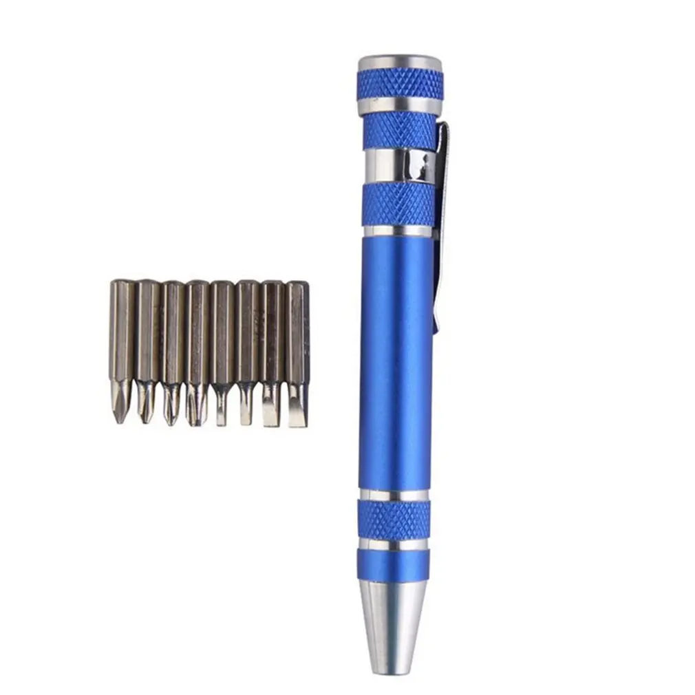 NEW 8 In1 Multifunction Mini Aluminum Precision Pen Screw Driver Magnetic Screwdriver Set Repair Tools Kit Cell Phone Hand Tool
NEW 8 In1 Multifunction Mini Aluminum Precision Pen Screw Driver Magnetic Screwdriver Set Repair Tools Kit Cell Phone Hand Tool