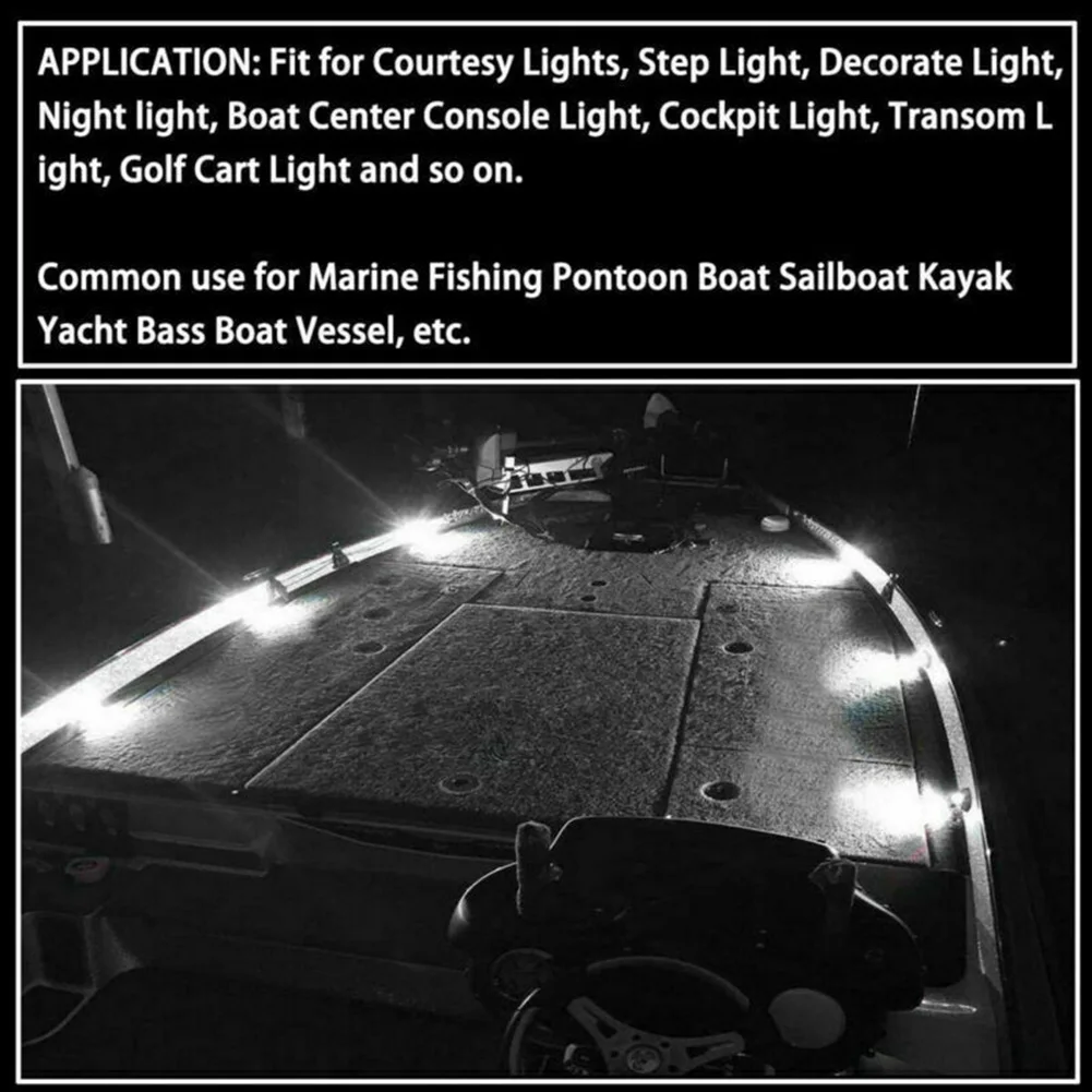 10pcs Marine Boat 6 LED Lamp Cabin Deck Courtesy Light Stern Transom Lights White Trailers Trucks Boat Slim Strip Lights
10pcs Marine Boat 6 LED Lamp Cabin Deck Courtesy Light Stern Transom Lights White Trailers Trucks Boat Slim Strip Lights