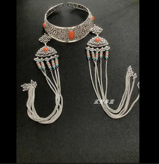 Mongolian Wedding Tiara Bridal Women Tassel Pendant Vintage Silver Colour Shiny Headwear
Mongolian Wedding Tiara Bridal Women Tassel Pendant Vintage Silver Colour Shiny Headwear