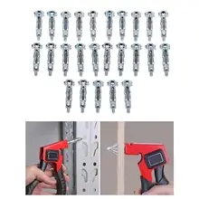 25Pcs Carbon Steel Plaster Wall Anchors M4x32mm Hollow Wall Drive Anchor Screws Dry Wall Anchors Kit for Tile Drywall Plaster