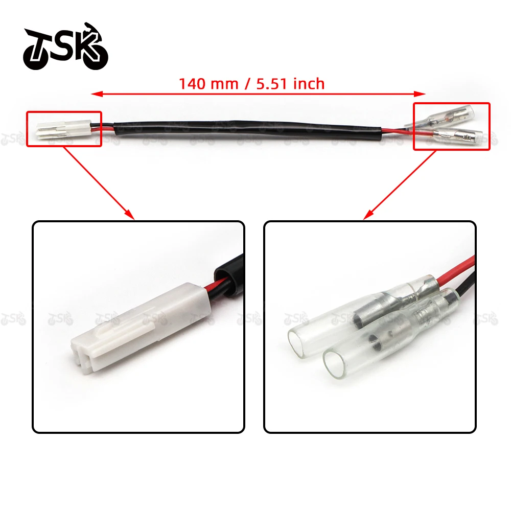 

2pcs Turn Signals Wire Plug Adapters Indicator Cable Lead Connectors For Honda CBR250R CBR600F4 CBR900RR CBR954RR VT750
