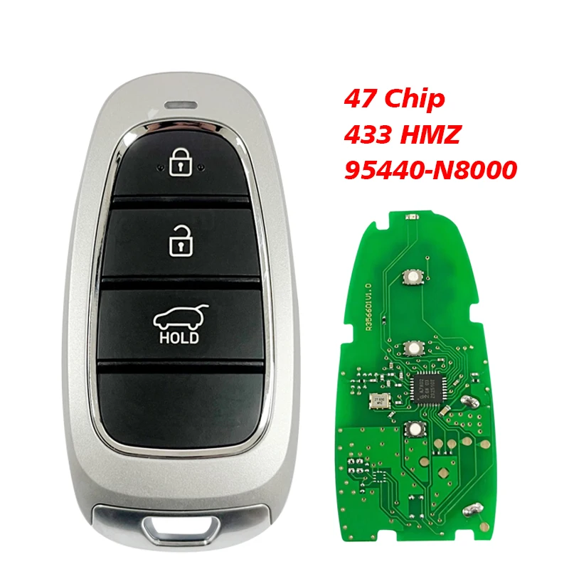 

CN020267 Aftermarket FCCID 95440-N8000 смарт-карта ключ для 2021 + Hyundai Tucson пульт дистанционного управления 3 кнопки 47 чип 433 МГц