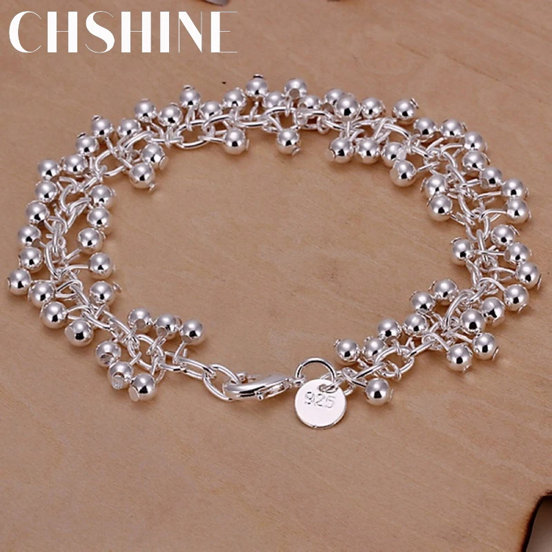 925 Sterling silver bracelets Charms bead chain fashion cute nice women grapes Bracelet wedding Jewelry free shipping
925 Sterling silver bracelets Charms bead chain fashion cute nice women grapes Bracelet wedding Jewelry free shipping