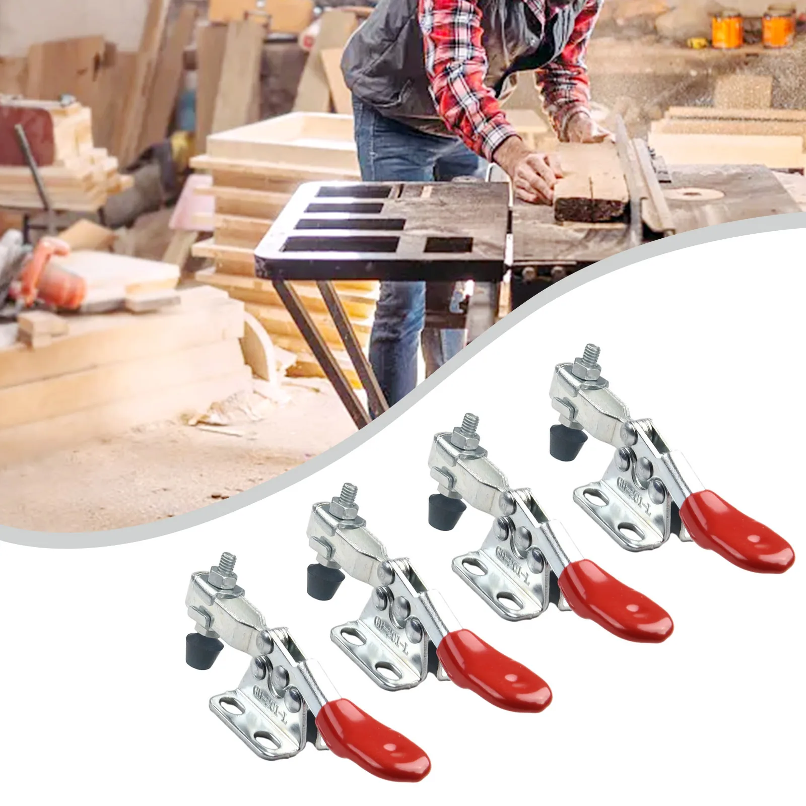 4pack GH-201L Quick Release Tool Fixture Toggle Clamp Clamping Force 27Kg 60lbs Tool Accessories And Parts For Woodworking
4pack GH-201L Quick Release Tool Fixture Toggle Clamp Clamping Force 27Kg 60lbs Tool Accessories And Parts For Woodworking