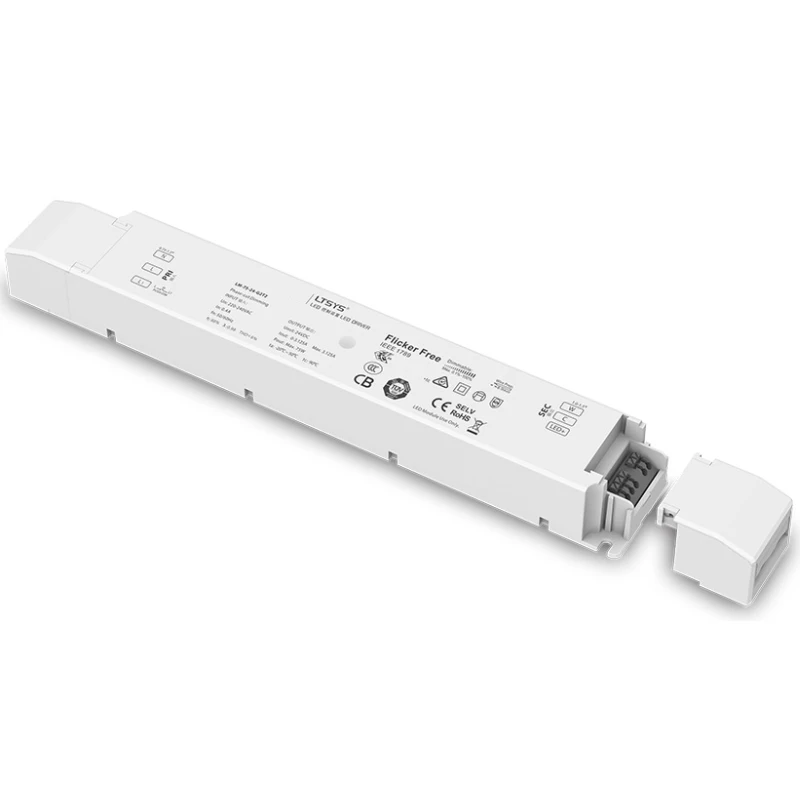 

LTECH New Led Triac Dimming Driver 75W 24V DC CV DIM & CT 220V-240V Input,Constant Voltage CCT Tunable White Power Supply