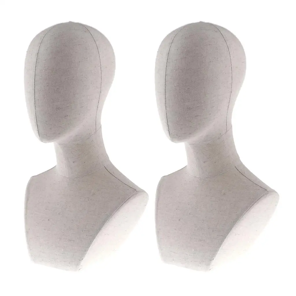2pcs Manikin Head Jewelry Glasses Hat Hairband Display Shoulder Bust, 22inch
2pcs Manikin Head Jewelry Glasses Hat Hairband Display Shoulder Bust, 22inch