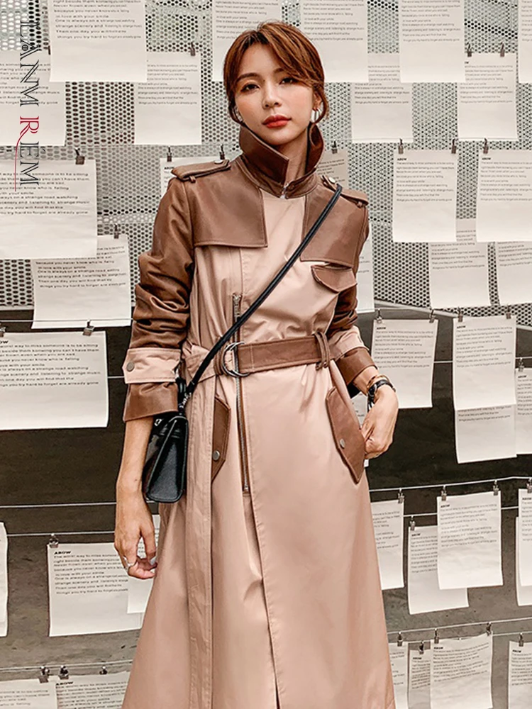 LANMREM Long PU Leather Patchlwork Trench Coat For Women Long Sleeves Zipper Outerwear Fashion Belt Coats 2023 Spring 2R3884
LANMREM Long PU Leather Patchlwork Trench Coat For Women Long Sleeves Zipper Outerwear Fashion Belt Coats 2023 Spring 2R3884