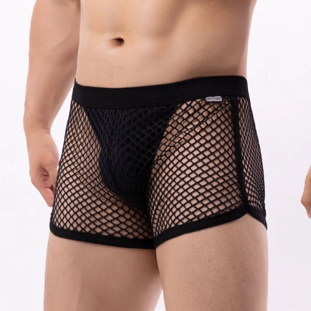 Men Sissy Boxer Sexy Fishnet See Through Panties Low Rise Bikini Underwear Solid Elasticity Trunks Breathable Erotic Lingerie
Men Sissy Boxer Sexy Fishnet See Through Panties Low Rise Bikini Underwear Solid Elasticity Trunks Breathable Erotic Lingerie
