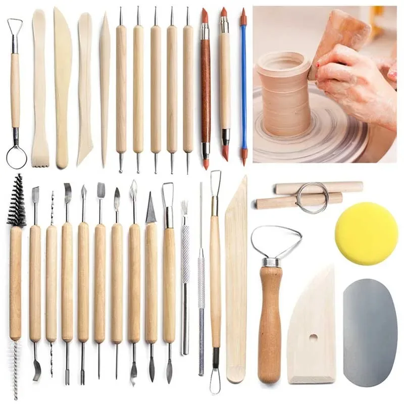 32pcs Soft Cold Clay Ceramic Tools Kit Engraving Clay Pen Molding Polymer Clay Tools Set for Students Edu Handmade Doll Supplies
32pcs Soft Cold Clay Ceramic Tools Kit Engraving Clay Pen Molding Polymer Clay Tools Set for Students Edu Handmade Doll Supplies