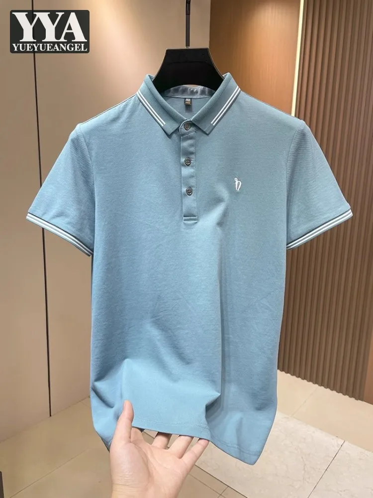 Office Men Turn-Down Collar Business Casual T-Shirt Short Sleeve Pullover Top Embroidery Slim Fit New 2023 Summer Mens T-Shirts
Office Men Turn-Down Collar Business Casual T-Shirt Short Sleeve Pullover Top Embroidery Slim Fit New 2023 Summer Mens T-Shirts