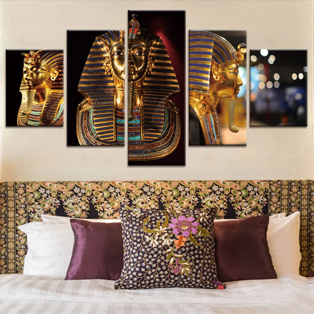 Artsailing Prints Home Decor Bronze Statue of Egyptian Pharaoh Religion Artwork 5 Pieces Canvas Painting Wall Art Pictures Frame
Artsailing Prints Home Decor Bronze Statue of Egyptian Pharaoh Religion Artwork 5 Pieces Canvas Painting Wall Art Pictures Frame
