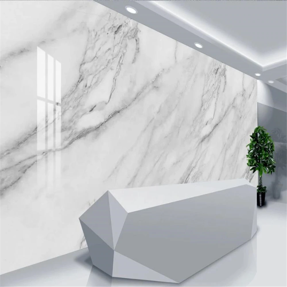 

Custom 3D Photo Wallpaper Mural Papel De Parede grey marble wallpapers Modern Living Room Bedroom