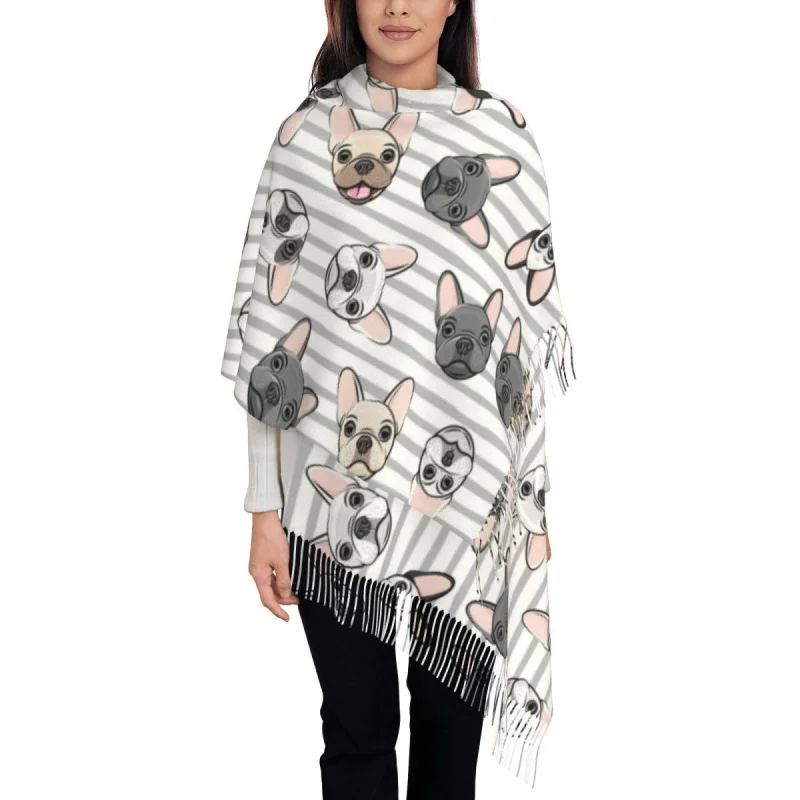 Personalized Print Grey Stripes Cute French Bulldogs Scarf Men Women Winter Fall Warm Scarves Frenchies Pet Dog Shawl Wrap
Personalized Print Grey Stripes Cute French Bulldogs Scarf Men Women Winter Fall Warm Scarves Frenchies Pet Dog Shawl Wrap