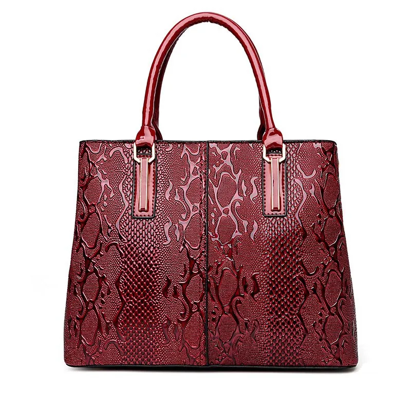 

New Fashion Serpentine Women Handbags European Design Patent Leather Ladies Shoulder Bags Female Girl Brand Luxury Crossbody Bag