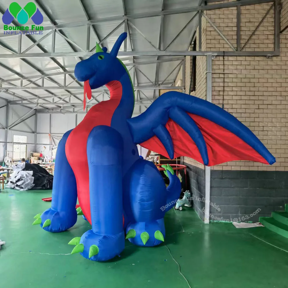 

4m/13ft Giant Gemmy Airblown Inflatable Fire Dragon With Wings Breathing Dragon Hot Chocolate Christmas For Sale