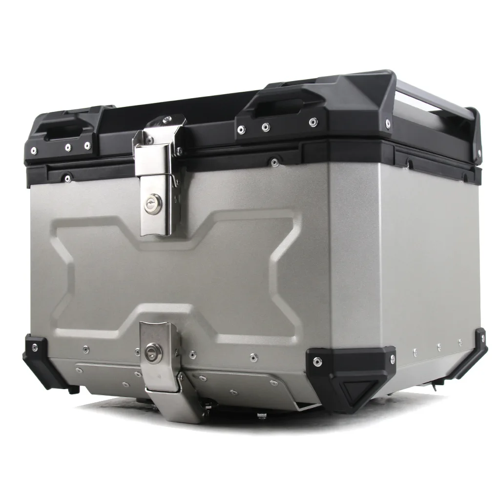 

55L Universal Motorcycle Aluminum Rear Trunk Luggage Case Waterproof Tail Box Storage Box For Suzuki DL650V-STROM TL1000S SFV650
