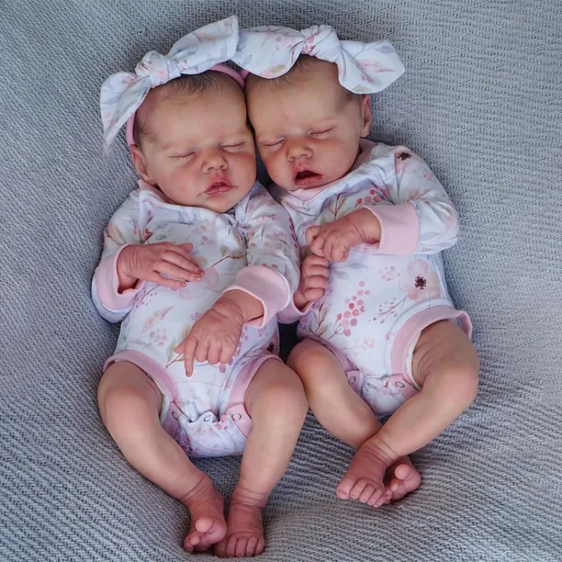 16 inch Twins A And Twins B Set Reborn Baby Doll Handmade Lifelike Painted Babies Newborn Dolls With Hand Draw Hair
16 inch Twins A And Twins B Set Reborn Baby Doll Handmade Lifelike Painted Babies Newborn Dolls With Hand Draw Hair