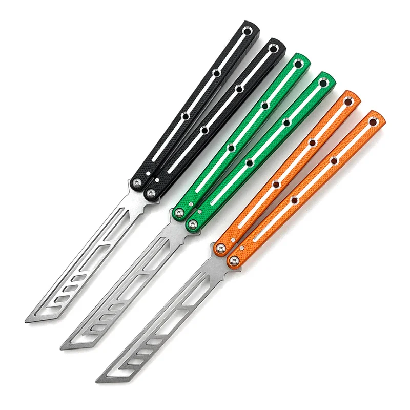 New Balisong Butterfly Knife Unedged Bright Groove Practice Tool Training Knife Folding Hand-Flinging Fancy Knife Comb Knife Set
New Balisong Butterfly Knife Unedged Bright Groove Practice Tool Training Knife Folding Hand-Flinging Fancy Knife Comb Knife Set
