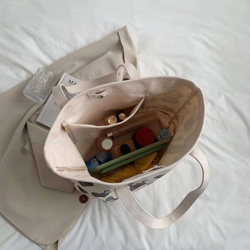 Large Capacity Shopping Bag Cartoon Print Shoulder Tote Bag For Girl Women Canvas Underarm Bag Female Thick Cloth Handbag 2022
Large Capacity Shopping Bag Cartoon Print Shoulder Tote Bag For Girl Women Canvas Underarm Bag Female Thick Cloth Handbag 2022