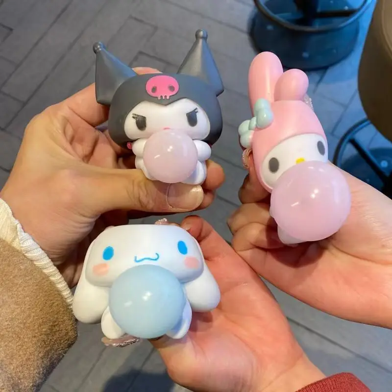 

Аниме Sanrios My Melody, детская игрушка Kuromi Cinnamoroll, мультяшная кукла для снятия стресса, украшение, милая детская игрушка для рук, подарок для девочки