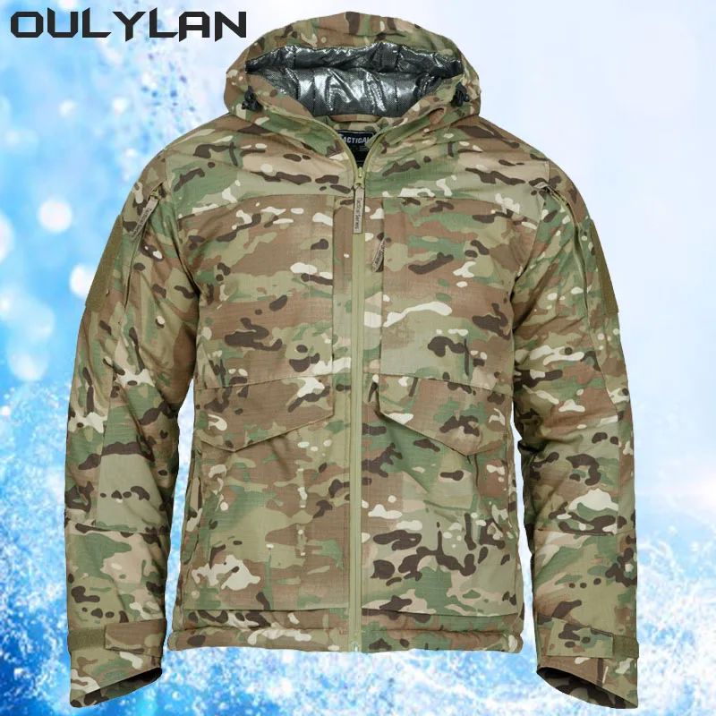 

Windproof Thickened Heat Reflective Cotton Jacket Men Camouflage Winter Warmth Cold Resistant Jackets Outdoor Tactical Functiona