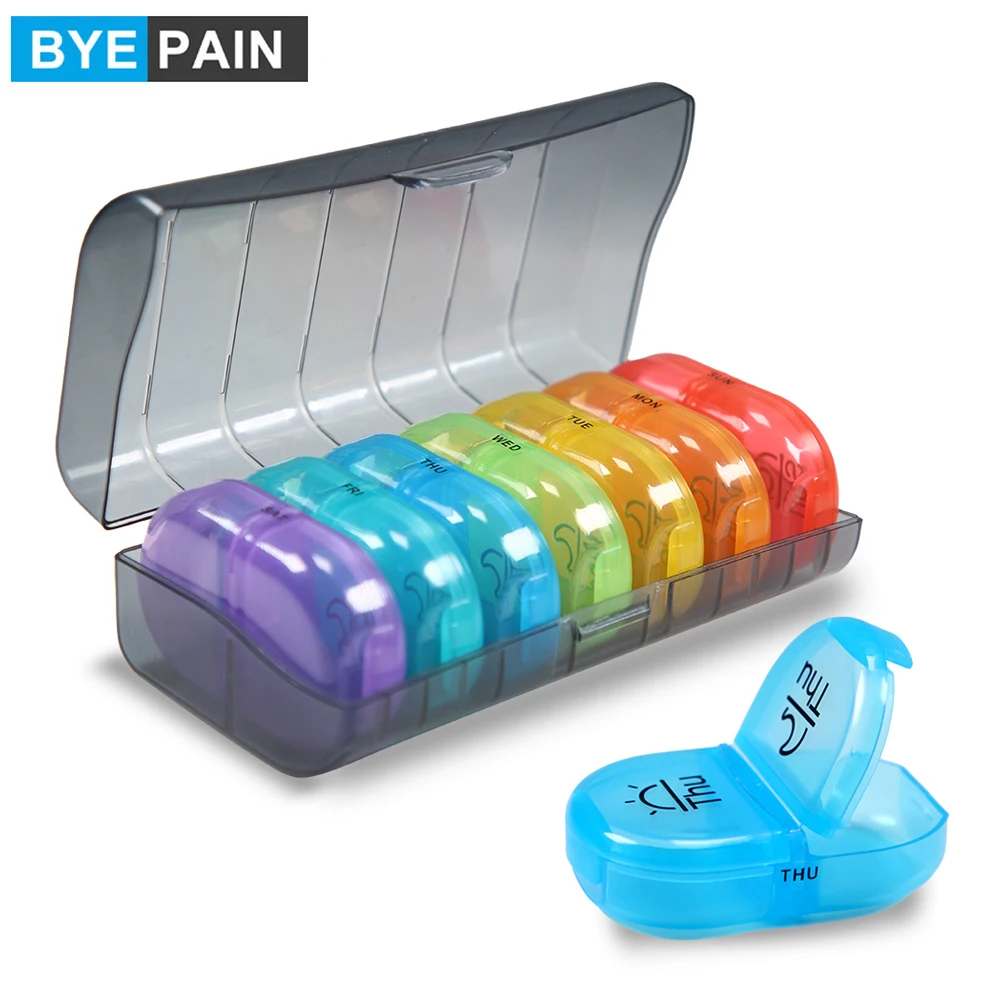 

Weekly Pill Organizer 2 Times a Day, AM PM Pill Box with 7 Detachable Pill Case to Hold Medicine, Medication, Vitamins,Fish Oils