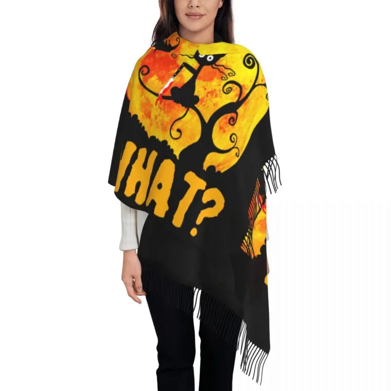 Personalized Print Cartoon Black Cat What Scarf Men Women Winter Warm Scarves Halloween Kitten Shawls Wraps
Personalized Print Cartoon Black Cat What Scarf Men Women Winter Warm Scarves Halloween Kitten Shawls Wraps