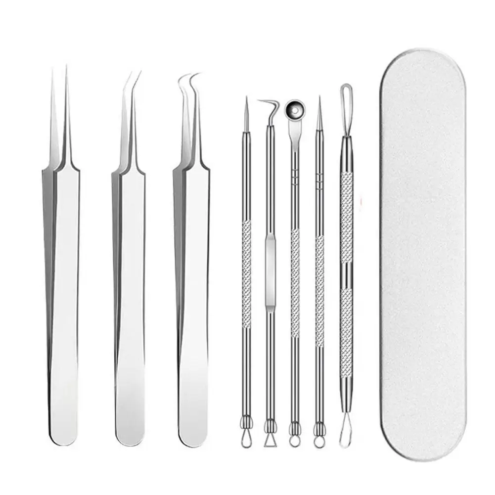 Stainless Steel Blackhead Removal Kit Acne Blemish Pimple Extractor Remover Needles Cosmetic Face Cleaning Tools
Stainless Steel Blackhead Removal Kit Acne Blemish Pimple Extractor Remover Needles Cosmetic Face Cleaning Tools