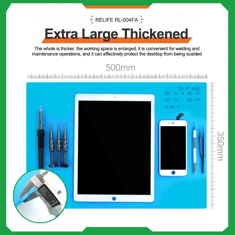 RELIFE RL-004FA RL-004FB High Temperature Heat Insulation Pad for IPX-14 Dot Matrix Maintenance Electronic Repair Mat
RELIFE RL-004FA RL-004FB High Temperature Heat Insulation Pad for IPX-14 Dot Matrix Maintenance Electronic Repair Mat