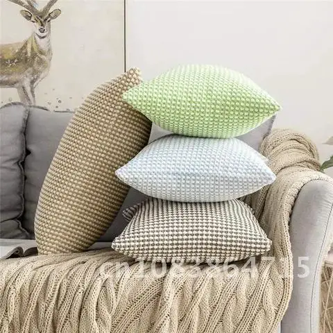 

Soft Corduroy Pillowcase Cushion Cover For Sofa Chair Car 45*45 Decorative Pillows for Home Decor Nordic Pillow Cover