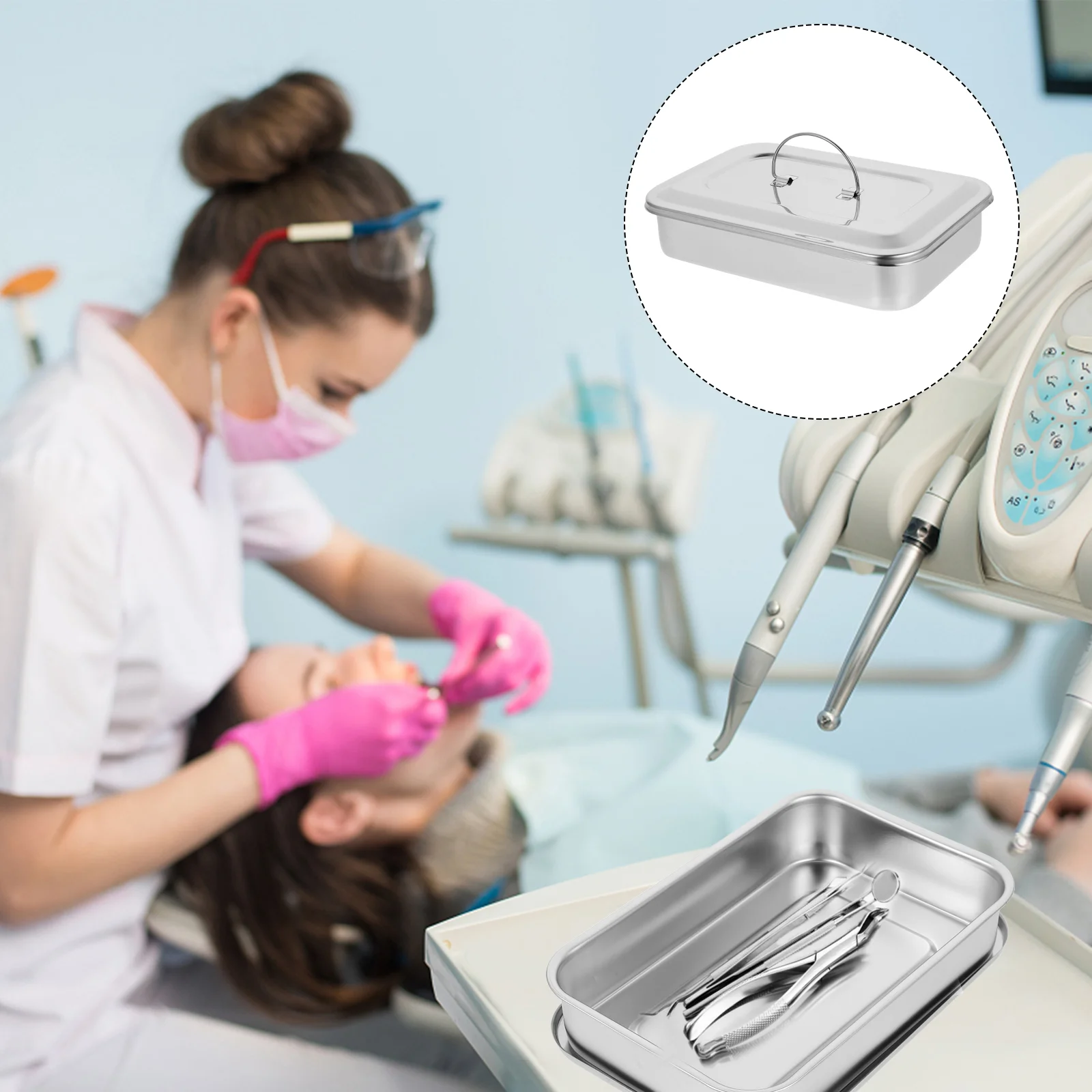 Stainless Steel Box Instrument Plates Piercing Tray Dental Procedure 304 with Lid
Stainless Steel Box Instrument Plates Piercing Tray Dental Procedure 304 with Lid