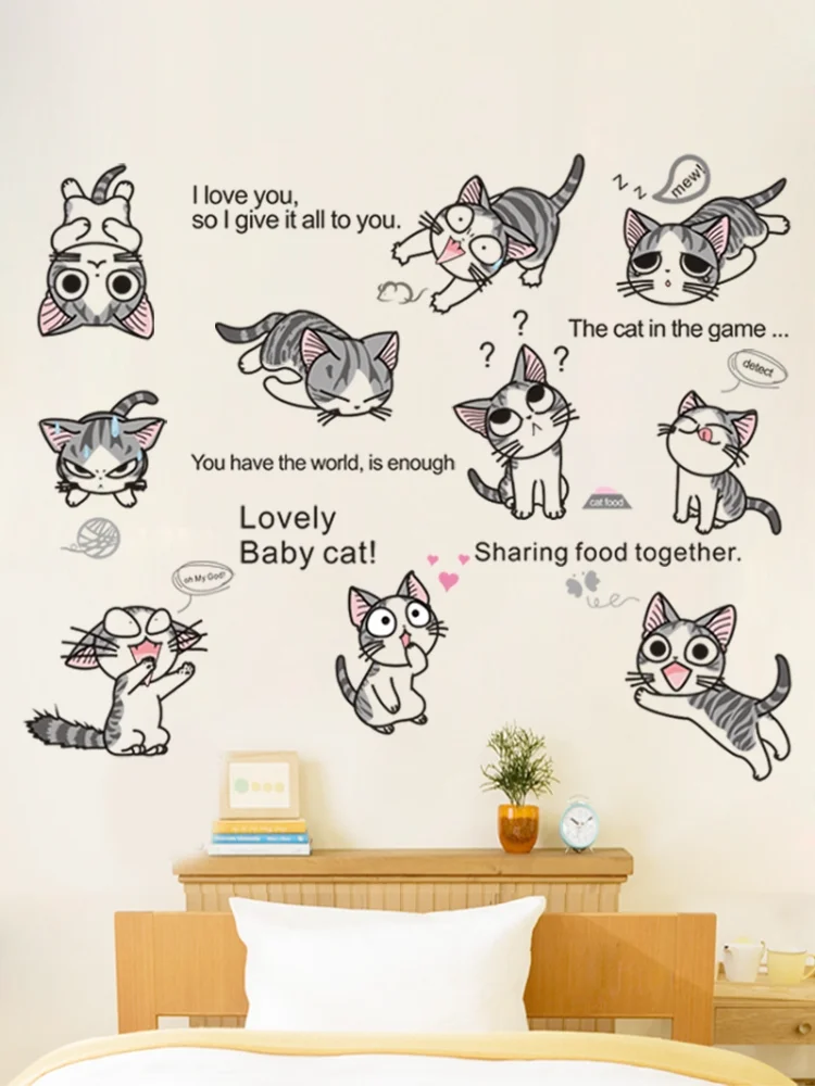Cute Cartoon Cat Wall Sticker Tile Wall Toilet Bedroom Decoration Animal Art Wallpaper Poster Concealer Ornament for Home
Cute Cartoon Cat Wall Sticker Tile Wall Toilet Bedroom Decoration Animal Art Wallpaper Poster Concealer Ornament for Home