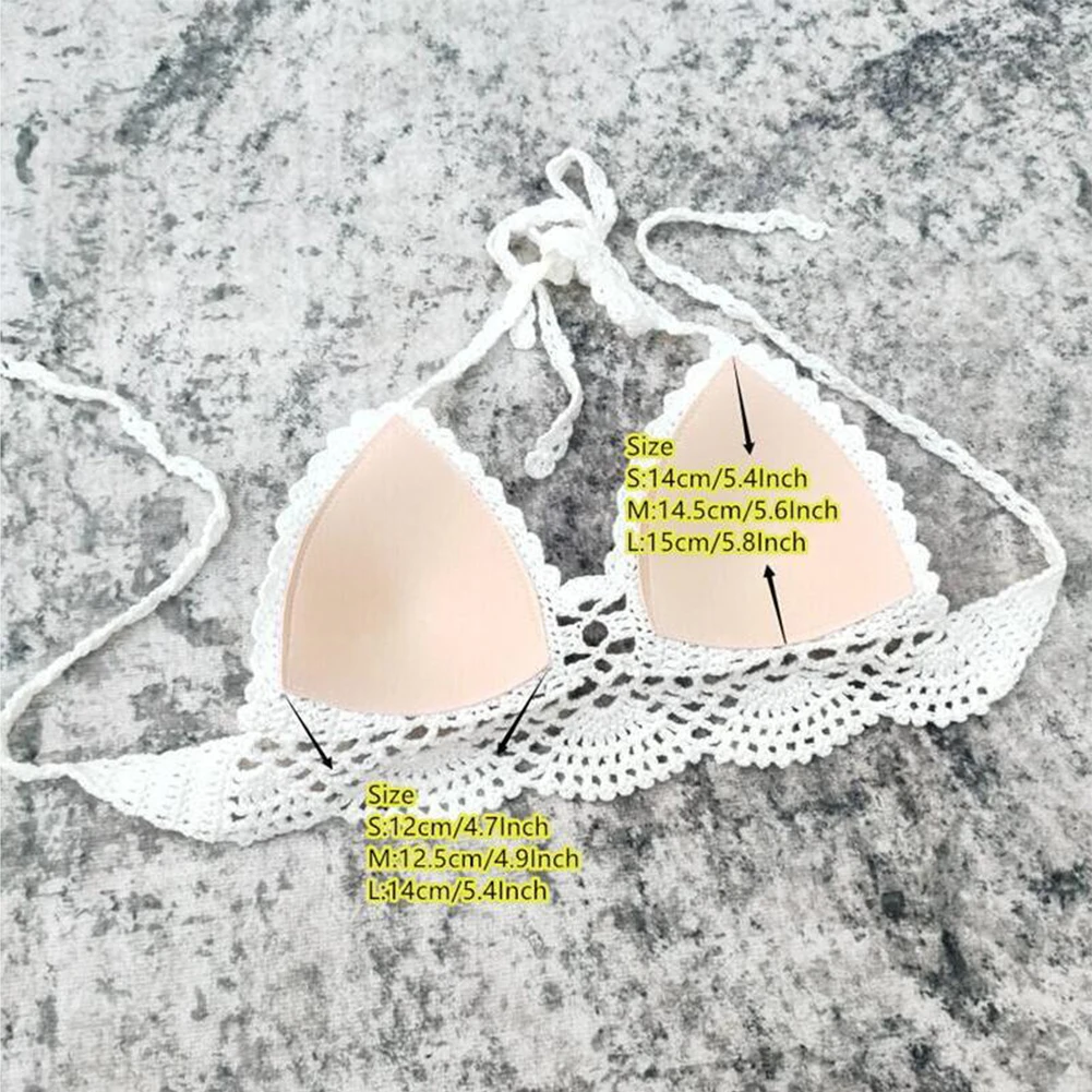 Women Knitting Bikini Bra HalterNeck Hand Crochet Beach Wear Hot Ladies Hollow Out Bohemia Cropped Camisole Top Solid Swimsuits
Women Knitting Bikini Bra HalterNeck Hand Crochet Beach Wear Hot Ladies Hollow Out Bohemia Cropped Camisole Top Solid Swimsuits