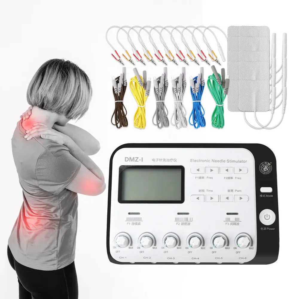 

6 Output Channel Multi-Functional TENS Body Massager Electric Muscle Stimulator Relax Electroacupuncture Patch Massage Machine