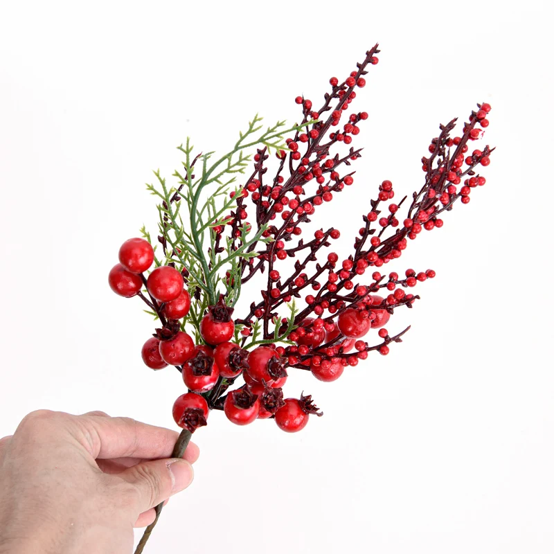 Cherry red fruit cuttings photography atmosphere decoration simulation plant Christmas decorations
Cherry red fruit cuttings photography atmosphere decoration simulation plant Christmas decorations