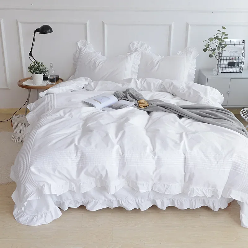 Cilected 1PC Solid White Duvet Cover Thickened 100% Cotton Bedding Cover Ruffle Quilt Cover For Adults (No Pillowcases Sheet)
Cilected 1PC Solid White Duvet Cover Thickened 100% Cotton Bedding Cover Ruffle Quilt Cover For Adults (No Pillowcases Sheet)