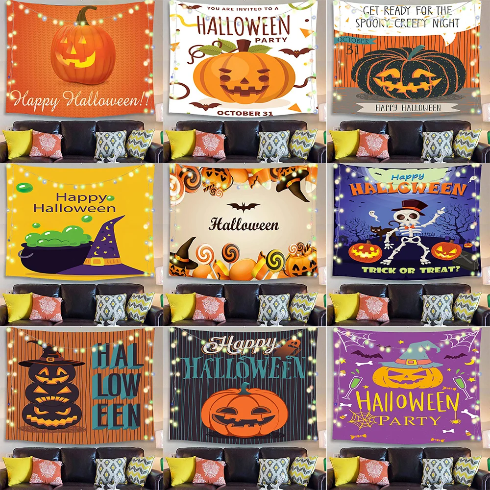 Гобелен с рисунком Хэллоуина, ужасов, тыквы, черепа, призрака, украшение для дома, гостиной, спальни, фоновая ткань
Гобелен с рисунком Хэллоуина, ужасов, тыквы, черепа, призрака, украшение для дома, гостиной, спальни, фоновая ткань