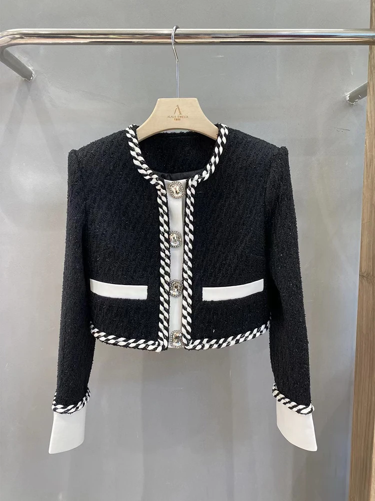 HIGH STREET 2024 Newest Designer Jacket Women's Round Neck Long Sleeved Single Breasted Color Block Woolen Short Jacket
HIGH STREET 2024 Newest Designer Jacket Women's Round Neck Long Sleeved Single Breasted Color Block Woolen Short Jacket