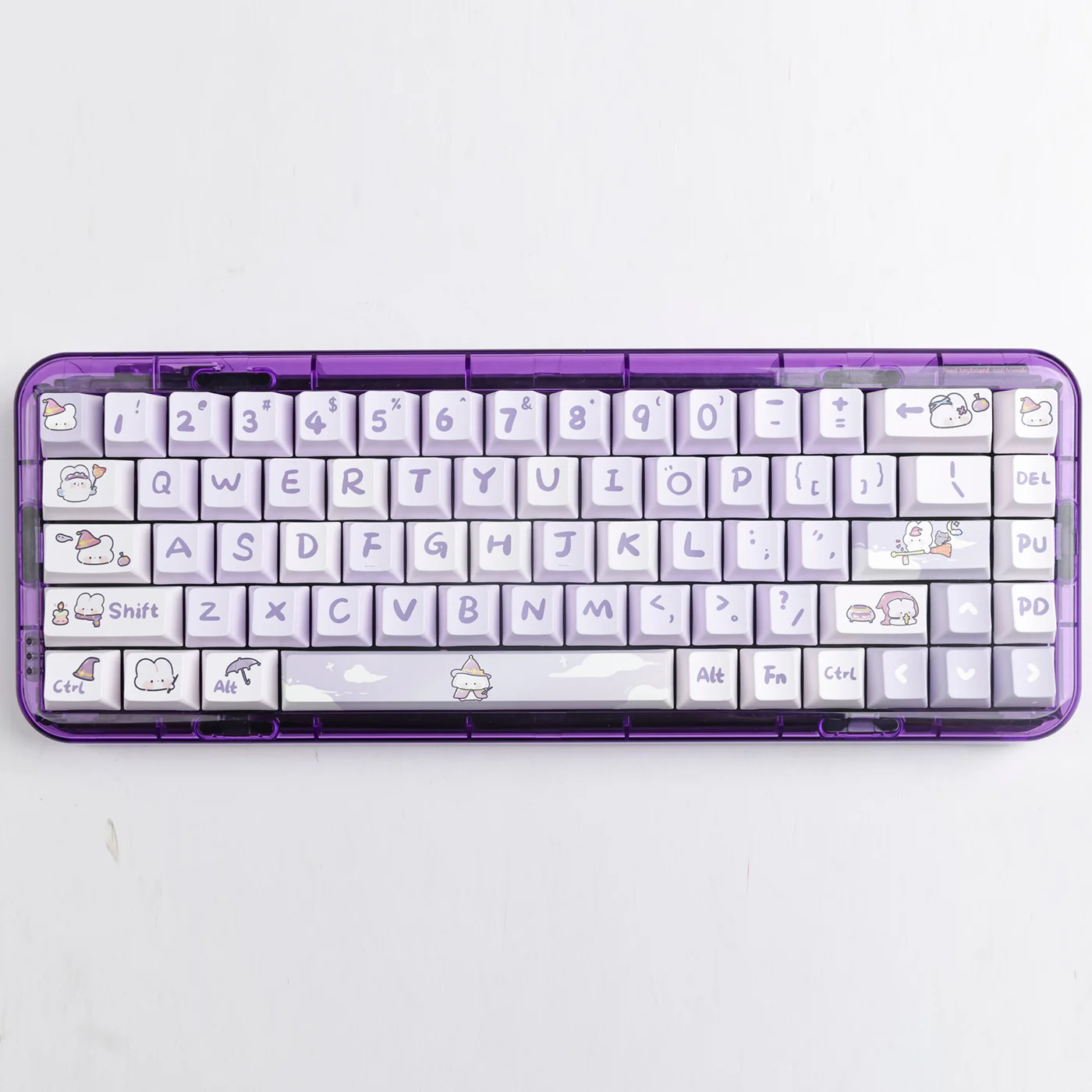 

GMK Magic Bunny Purple PBT Key Cap Cherry Profile 144 Key ADAPTS To Most Mechanical Keyboard Customization Key Caps