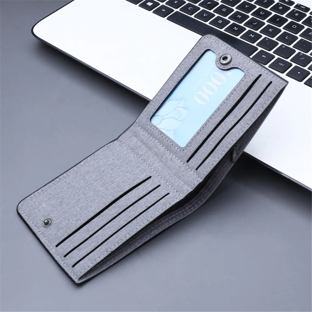 Casual Men's Wallet Canvas Solid Short Black Blue Gray Card Holder Male Purse Coin Money Pouch ID Credit Bank Card Bag Wallets
Casual Men's Wallet Canvas Solid Short Black Blue Gray Card Holder Male Purse Coin Money Pouch ID Credit Bank Card Bag Wallets