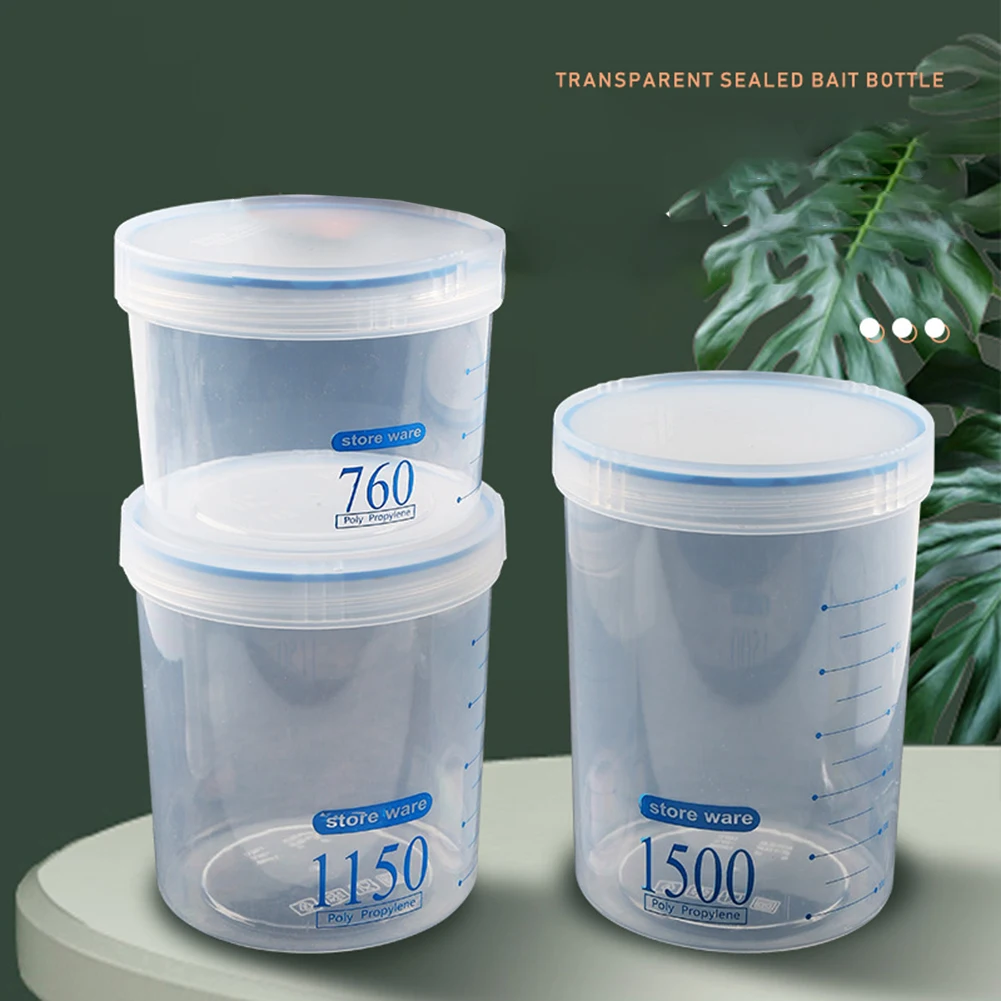 760/1150/1500ml Fishing Bait Can Container Plastic Fish Bait Jar Tank For Fishing Bait Dry Food Real Objects Safe Odor-free
760/1150/1500ml Fishing Bait Can Container Plastic Fish Bait Jar Tank For Fishing Bait Dry Food Real Objects Safe Odor-free