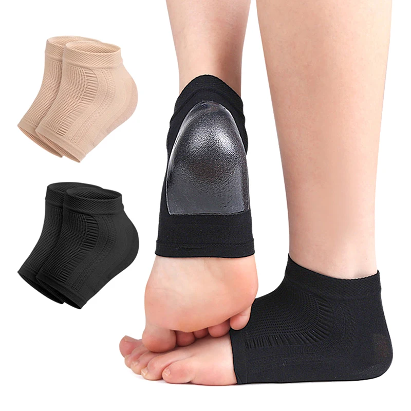 

Силиконовый гелевый защитный рукав для пятки, подушечки для пятки, чашечки для пятки, поддержка подошвенного фасциита, уход за ногами, подушка для ремонта кожи, полукруглые носки