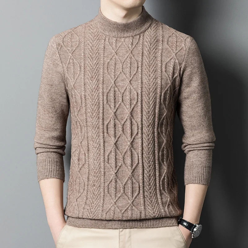 2023 Brand New Men's Sweater Korean Striped Wild Men Half High Neck Long Sleeve Sweaters Man Knitted Sweater Pullover
2023 Brand New Men's Sweater Korean Striped Wild Men Half High Neck Long Sleeve Sweaters Man Knitted Sweater Pullover
