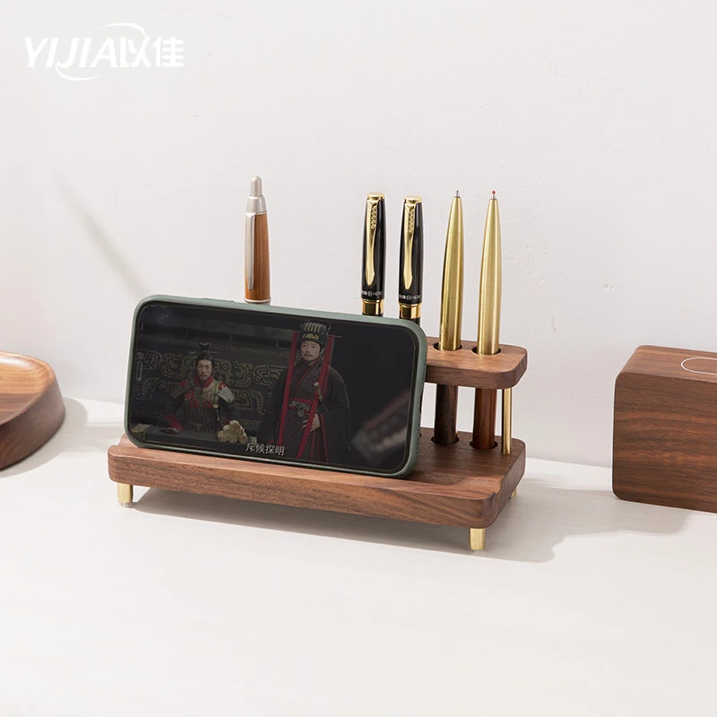 Office Creative multi-function penholder Desktop Pen storage Solid wood phone tablet computer stand
Office Creative multi-function penholder Desktop Pen storage Solid wood phone tablet computer stand