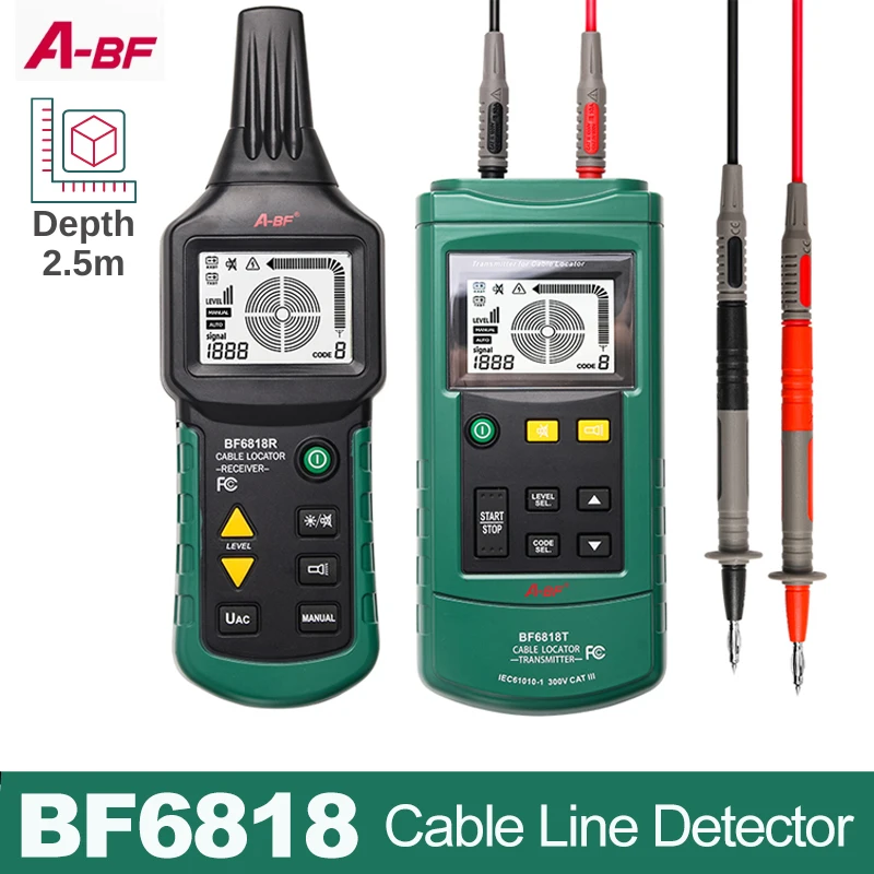 A-BF Portable Professional Wire Cable Tracker Metal Detector Tester Line Voltage 12~400V Pipe Locator Meter Transmitter Receiver
A-BF Portable Professional Wire Cable Tracker Metal Detector Tester Line Voltage 12~400V Pipe Locator Meter Transmitter Receiver